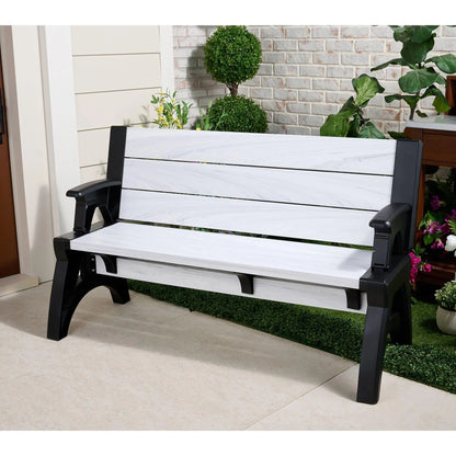 Gen II XL Convert-a-Bench Designer Series, Multi-Purpose Bench Converts into Dining Table, Modern Outdoor Patio Bench & Seat Furniture