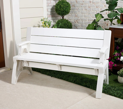 Gen II XL Convert-a-Bench Designer Series, Multi-Purpose Bench Converts into Dining Table, Modern Outdoor Patio Bench & Seat Furniture