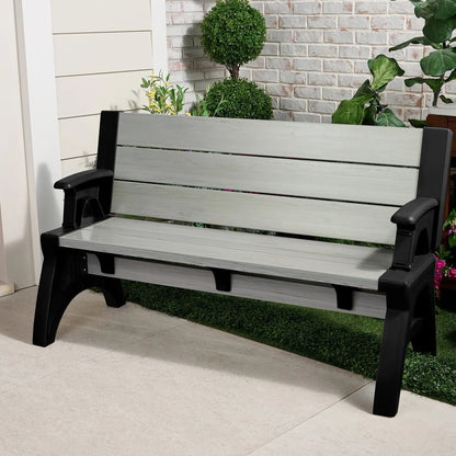 Gen II XL Convert-a-Bench Designer Series, Multi-Purpose Bench Converts into Dining Table, Modern Outdoor Patio Bench & Seat Furniture