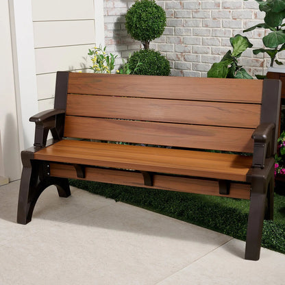 Gen II XL Convert-a-Bench Designer Series, Multi-Purpose Bench Converts into Dining Table, Modern Outdoor Patio Bench & Seat Furniture